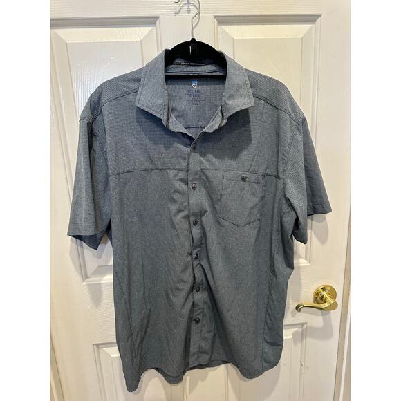 Kuhl' Men's Gray airspeed Short Sleeves Button Down Shirt Size XL - Picture 4 of 6